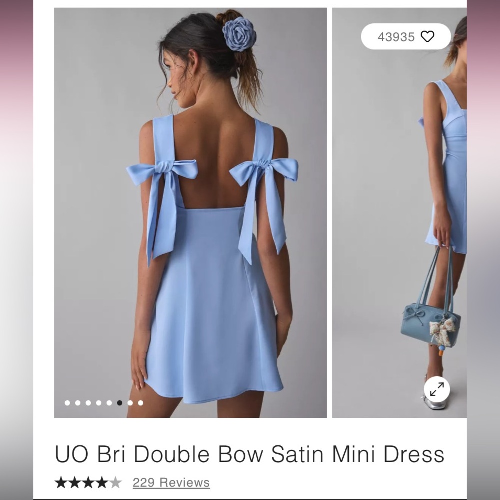 Urban Outfitters, Satin Tie-Up Mini Dress